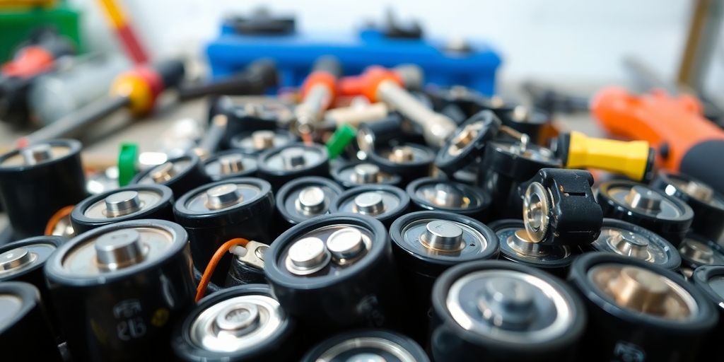 Afbeelding van het recyclen van thuisbatterijen.
