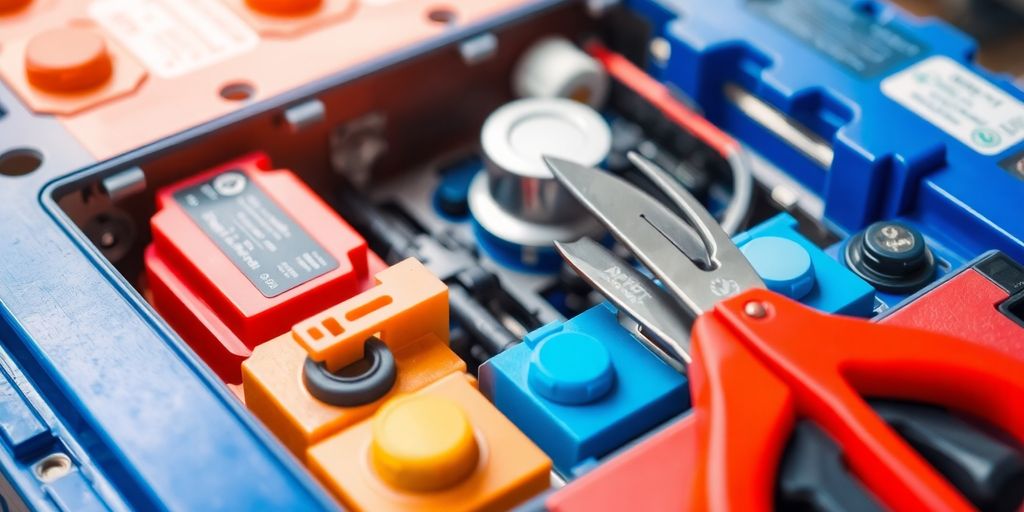 Afbeelding van een thuisbatterij die wordt gerecycled.