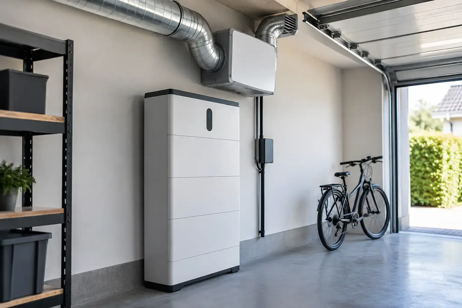 Thuisaccu ventilatie-eisen in de garage